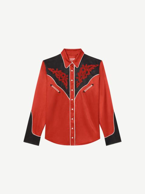 'Western Flower' satin shirt