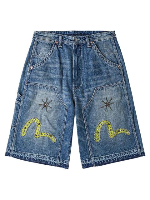 Heavy Washed studded Cargo Shorts