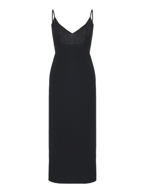 Virgin Wool Sleeveless Dress black