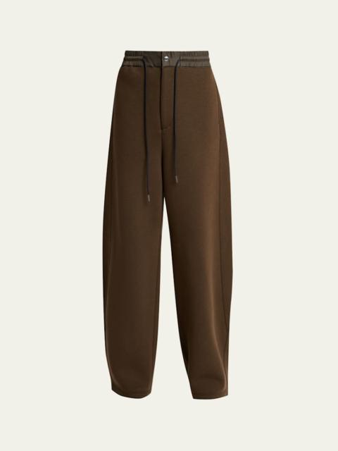 Men's Sponge Barrel-Leg Sweatpants
