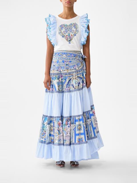 DOUBLE FRILL SLEEVE TEE