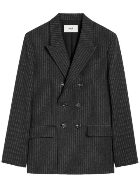double-breasted wool blazer