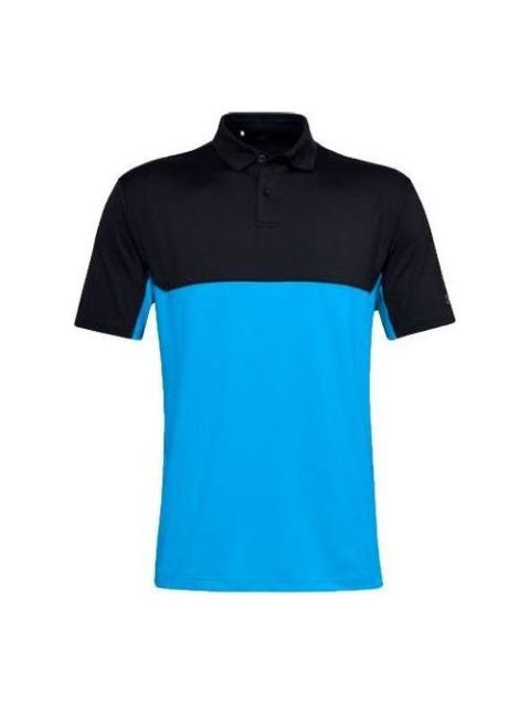 Under Armour Performance 2.0 Crestable Colorblock Polo Shirt 'Black Blue' 1355492-001