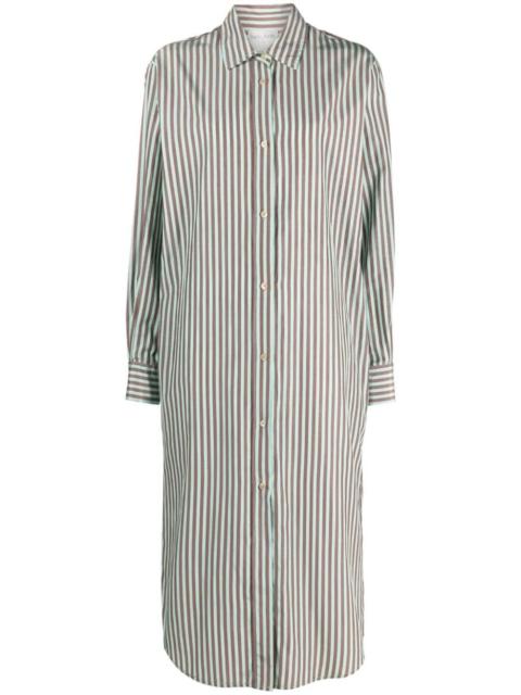 stripe-patternedshirt dress