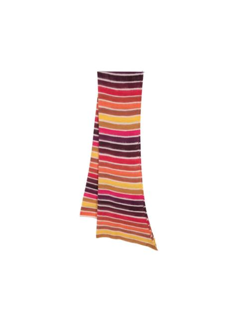 stripe-print cashmere-blend scarf