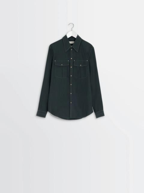 CHEST-POCKET FITTED SHIRT