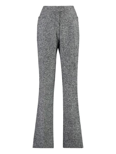 tweed flared trousers