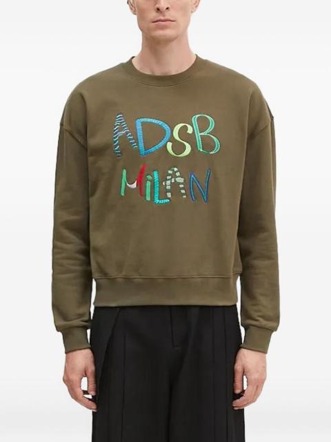 embroidered cotton sweatshirt