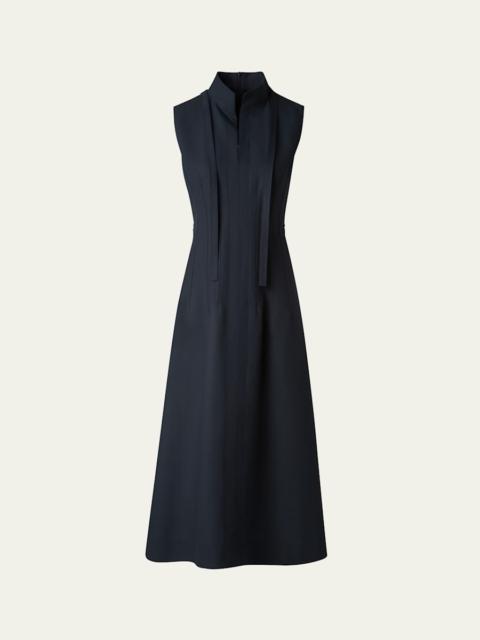 Fit-and-Flare Cotton Midi Dress