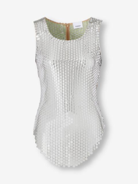 Metallic Paillette-embellished Mesh Top – Exclusive Capsule Collection