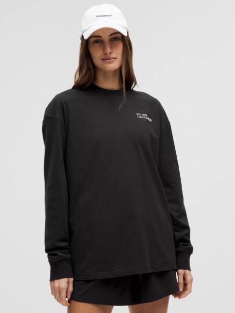 Heavyweight Cotton Crewneck Long-Sleeve Shirt