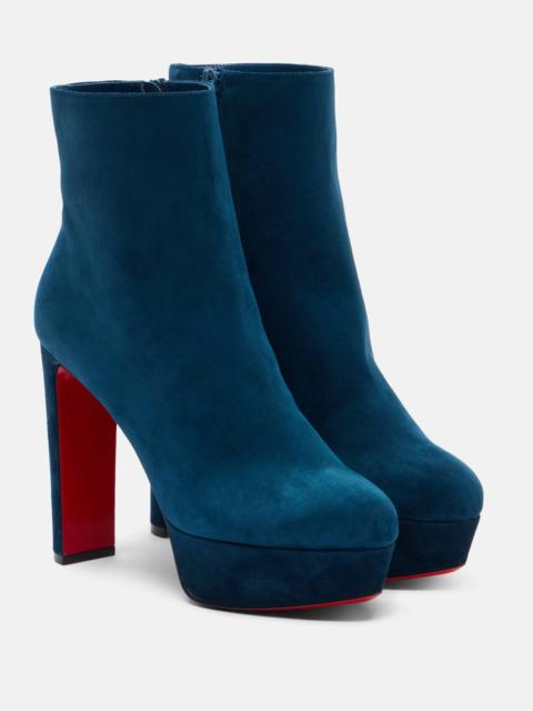 Loo Booty 130 suede platform ankle boots