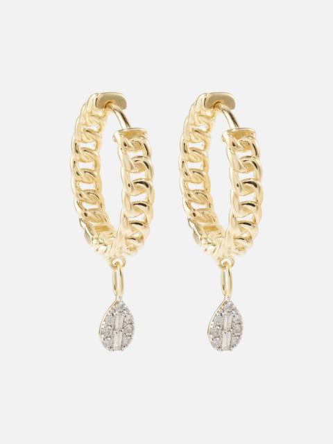 10kt gold earrings with diamonds