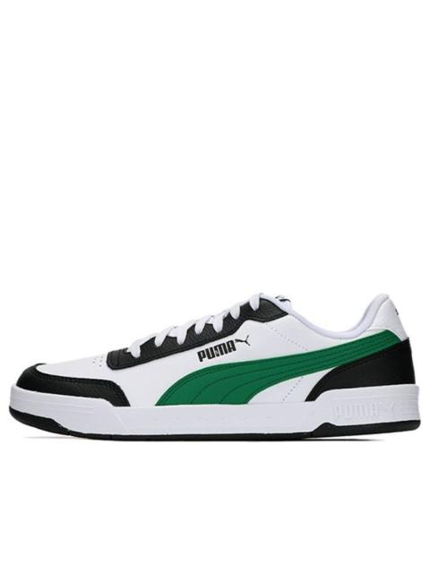 PUMA Caracal Wear-resistant Lightweight Low Tops Casual Skateboarding Shoes Unisex White Green 36986