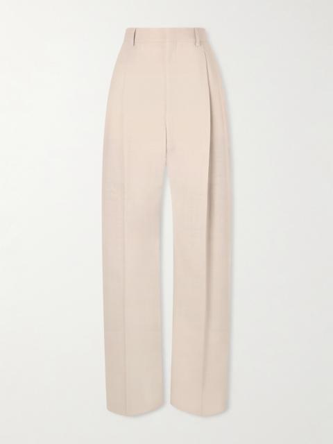 Pleated Wool Wide-leg Pants