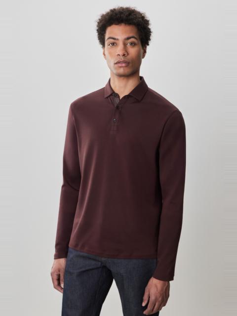 The Barakett Long Sleeve Herringbone Polo