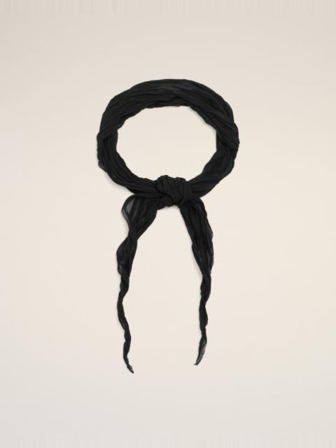 BLACK POLYESTER CRUMPLED GAVROCHE