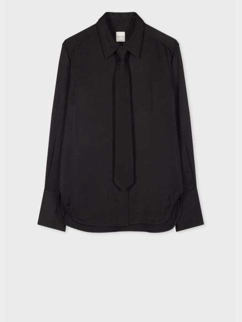 Women's Black Tie Shirt
