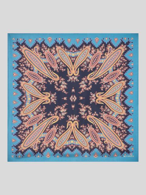 SILK SCARF WITH PLACED PRINT