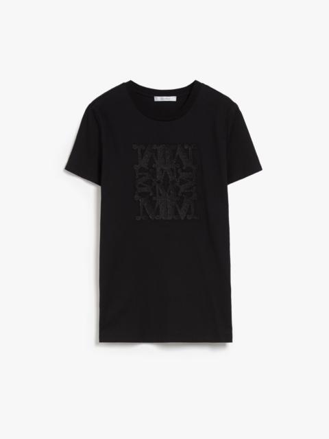 TAVERNA Cotton T-shirt with appliqué