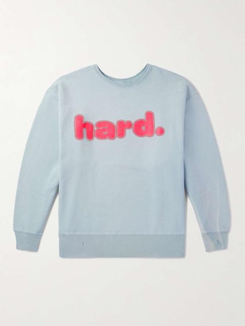 Distressed Printed Cotton-Jersey Sweatshirt