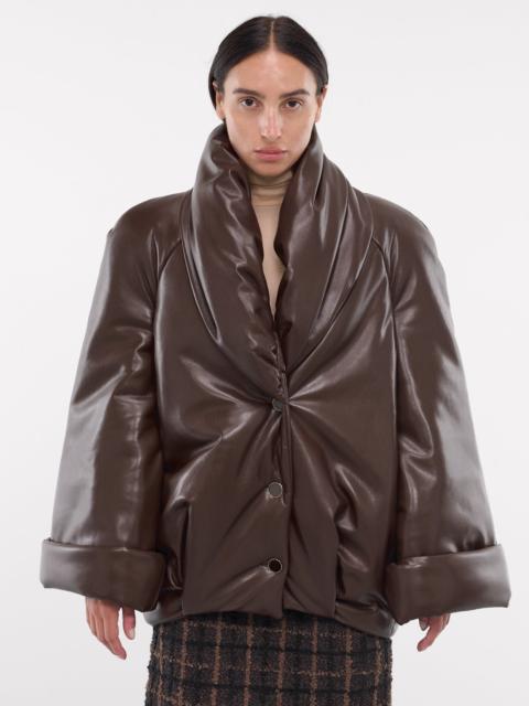 Eco-Leather Puffer Jacket