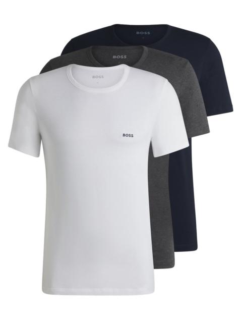 SET DI TRE T-SHIRT IN JERSEY DI COTONE
