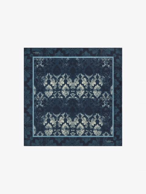 Silk Scarf with Brocade Print