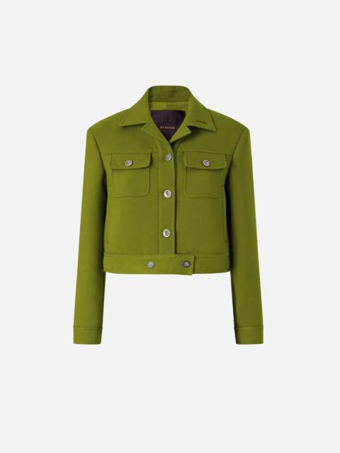 CROPPED JACKET WITH TOPSTITCHING