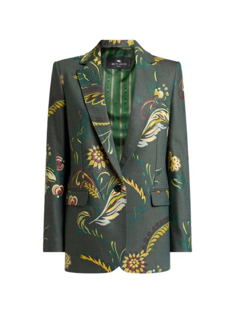 floral-pattern blazer