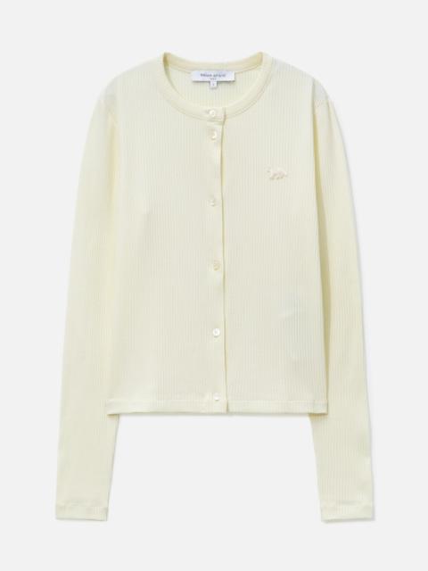 BABY FOX RIBBED CARDIGAN