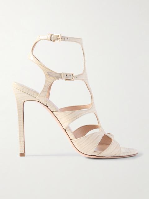 Paradise Snake-effect Leather Sandals