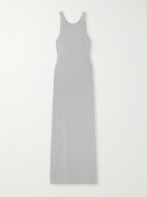 Ribbed Organic Cotton-blend Jersey Maxi Dress