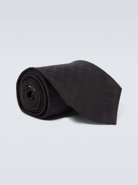 GG silk twill tie