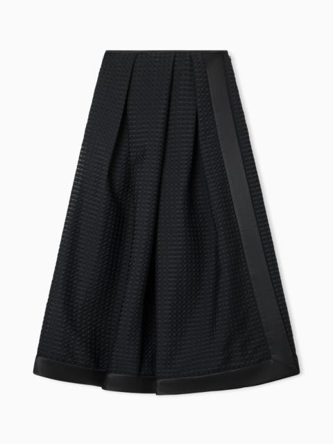 3D VICHY JACQUARD SKIRT