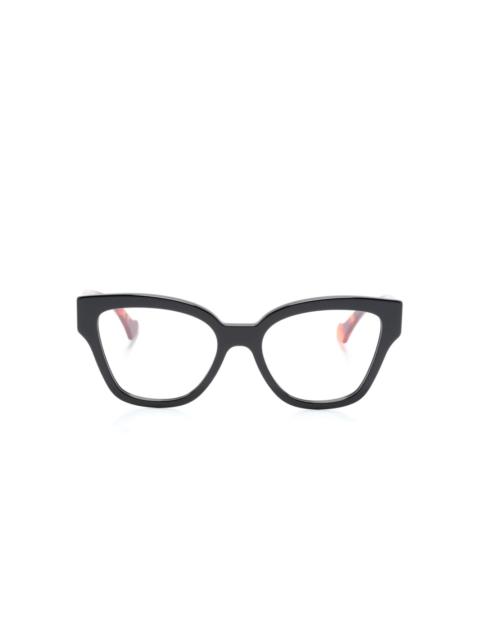 Double G rectangular-frame glasses