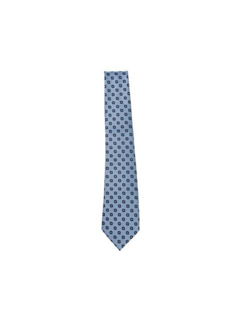 square-print tie