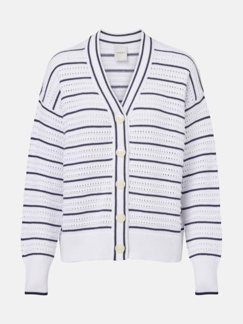 Antonia striped cotton cardigan