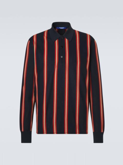 Striped wool polo shirt