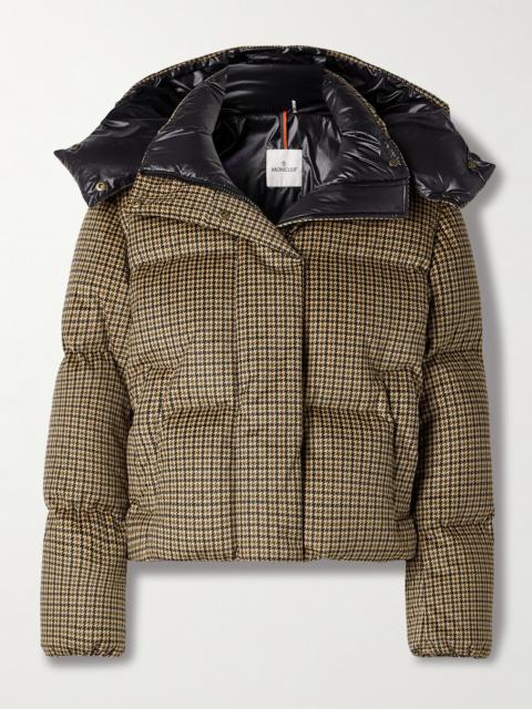 Quierzy Hooded Houndstooth Twill Down Jacket