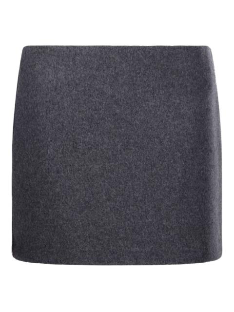 darted wool skirt