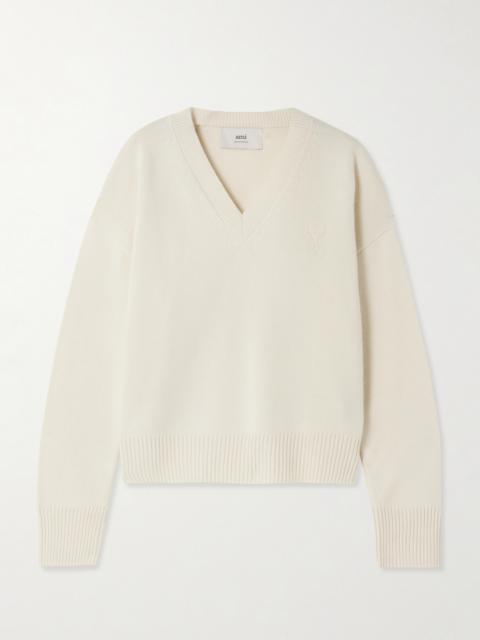 Oversized Embroidered Wool And Cashmere-blend Sweater