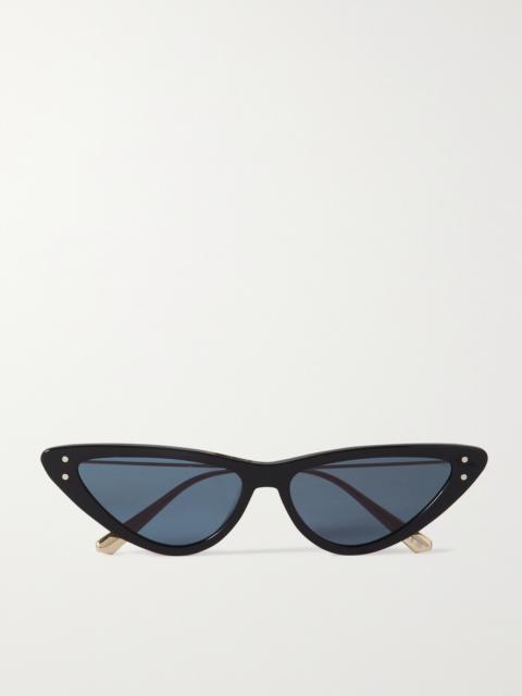 Missdior B4u Cat-eye Acetate And Gold-tone Sunglasses