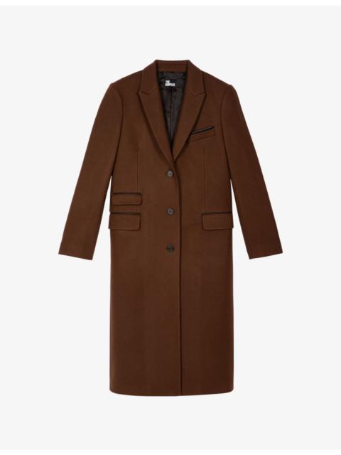 Notched-Lapel Single-Breasted Wool-Blend Coat