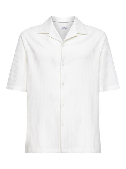 bowling-collar button-up shirt