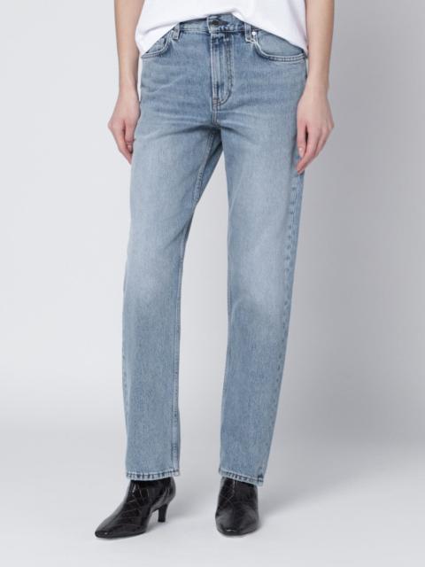 Washed-effect jeans in organic denim