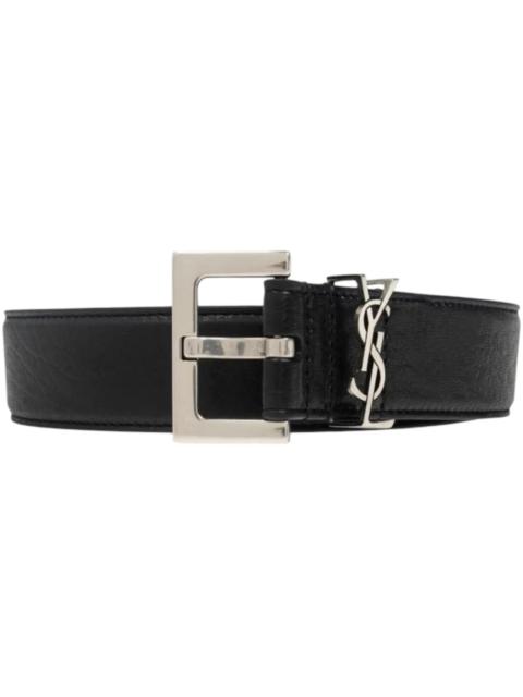 Saint Laurent Cassandre Lamb Belt Black