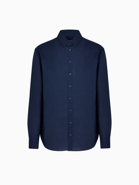 REGULAR-FIT COTTON-SEERSUCKER SHIRT