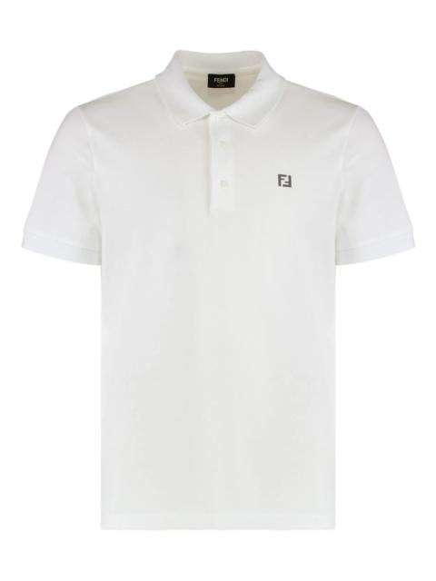 Fendi Piqué-weave Cotton Polo Shirt