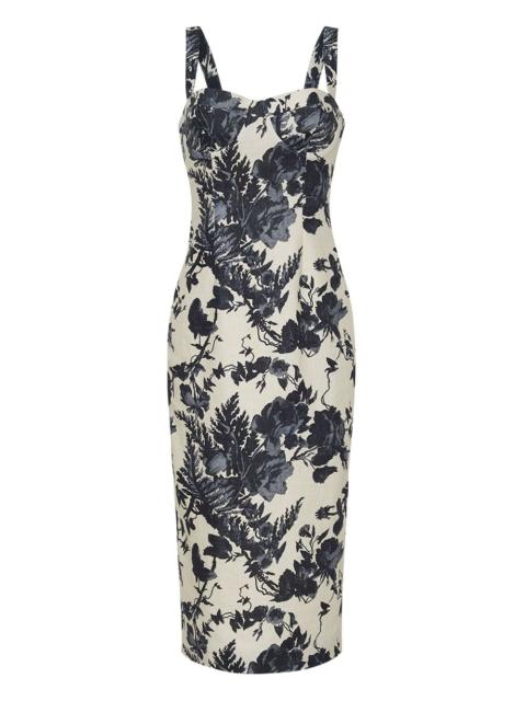 Claudine floral-print midi dress